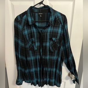 Torrid plaid button up. Size 2X